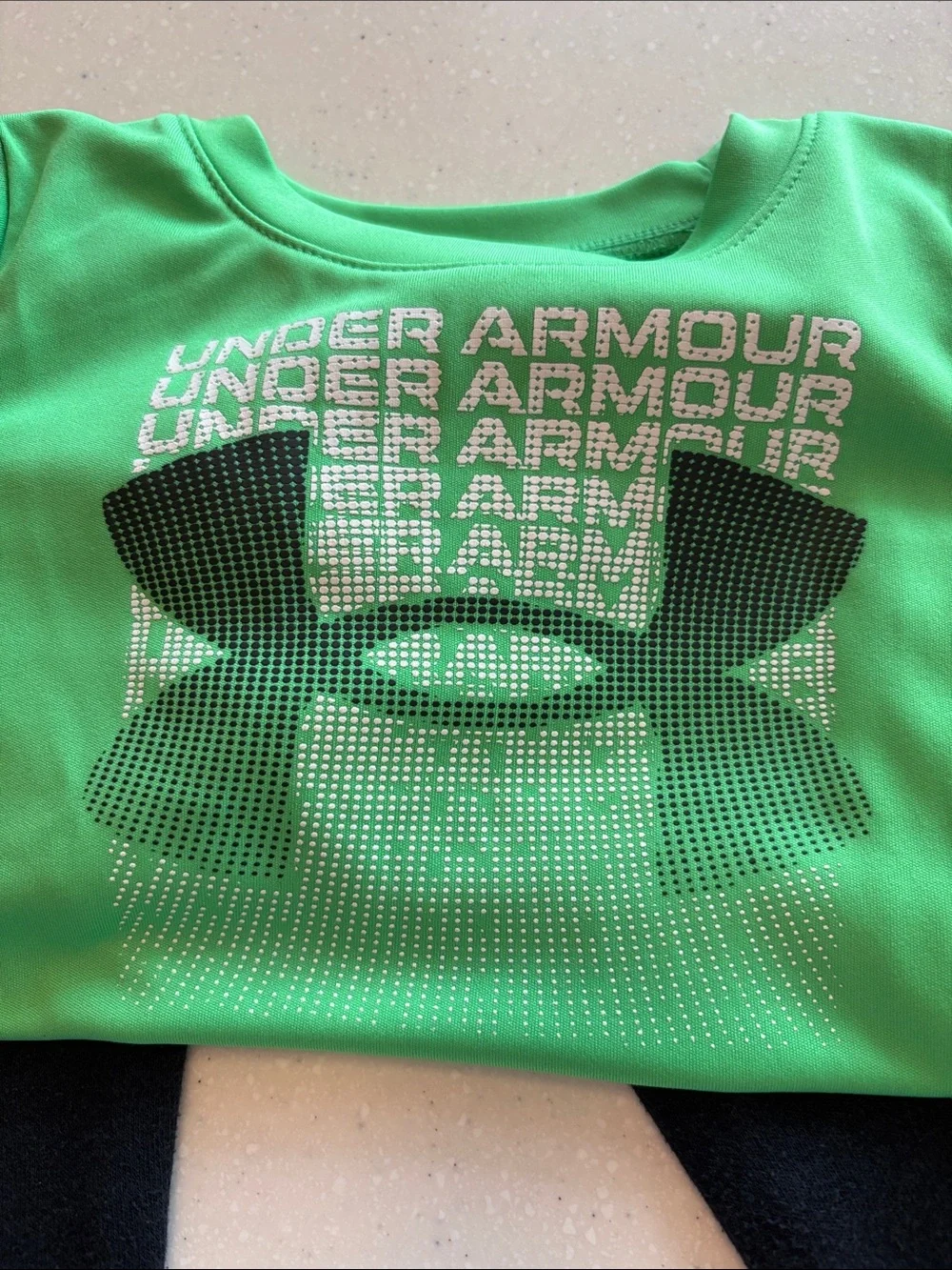Under Armour Green Logo Long Sleeve Top & Black Joggers Set